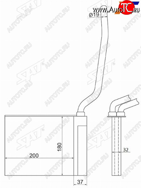 2 149 р. Радиатор отопителя салона FORD FOCUSC-MAX 04-MAZDA 3 03-MAZDA 5 05-VOLVO C 30 06-C70 05-S40  SAT ST-FDA5-395-0  с доставкой в г. Кемерово