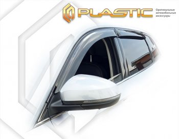 2 799 р. Дефлектора окон (рынок РФ) CA-Plastic Jetta VS7 (2019-2025) (серия Сlassic полупрозрачный, без хром. молдинга)  с доставкой в г. Кемерово. Увеличить фотографию 2