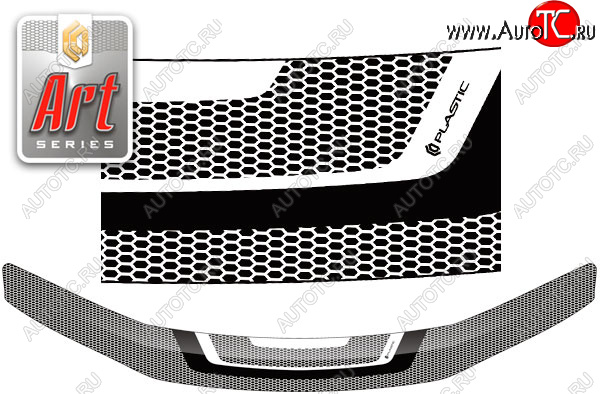 2 299 р. Дефлектор капота CA-Plastic  Lexus HS250h  F10 (2009-2013) дорестайлинг (Серия Art серебро)  с доставкой в г. Кемерово