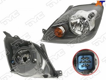 Фара левая (с электрокорректором) TYC Ford Fiesta  5 (2005-2008) хэтчбэк 5 дв. рестайлинг