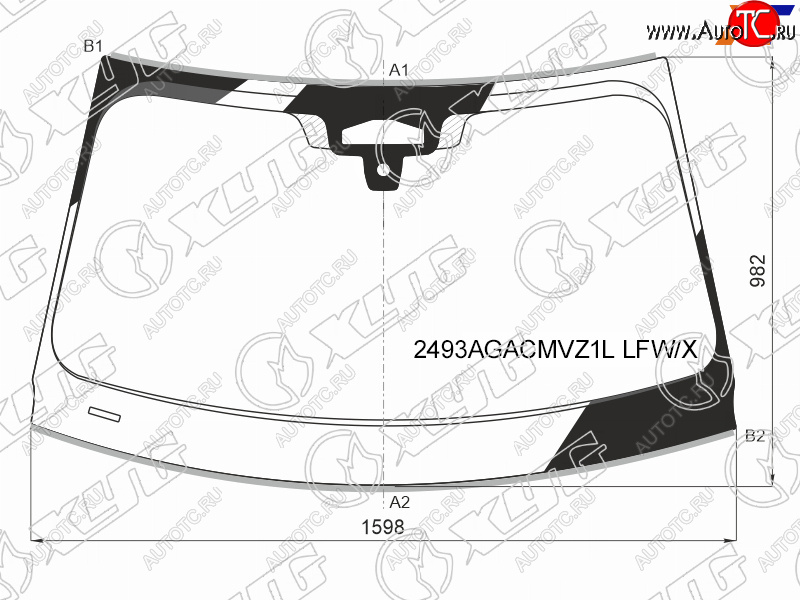 10 849 р. Стекло лобовое (Три камеры Датчик дождя Молдинг) BMW X5 18-  X7 18- XYG 2493AGACMVZ1L LFW/X  с доставкой в г. Кемерово