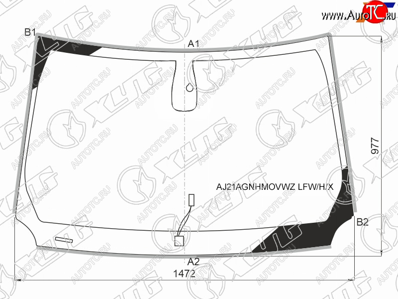 12 299 р. Стекло лобовое (Обогрев щеток Датчик дождя Молдинг) Jeep Compass 16- XYG AJ21AGNHMOVWZ LFW/H/X  с доставкой в г. Кемерово
