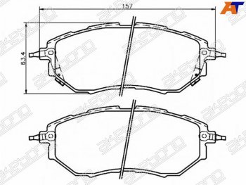 Колодки тормозные перед FL-FR SAT Subaru Legacy  BH/BE12 (1998-2003) универсал