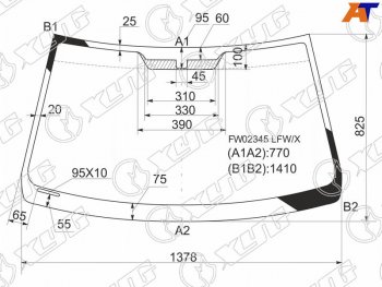 6 249 р. Стекло лобовое Lexus IS 98-05  Toyota Altezza 98-05 XYG FW02345 LFW/X  с доставкой в г. Кемерово. Увеличить фотографию 1