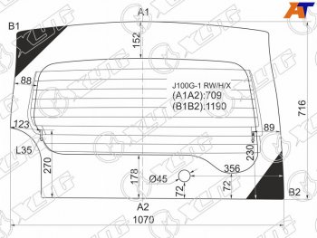 7 999 р. Стекло заднее (Цвет зеленый Обогрев) Daihatsu Terios 97-06  Terios Kid 98-12  Toyota Cami 99-06 XYG J100G-1 RW/H/X  с доставкой в г. Кемерово. Увеличить фотографию 1
