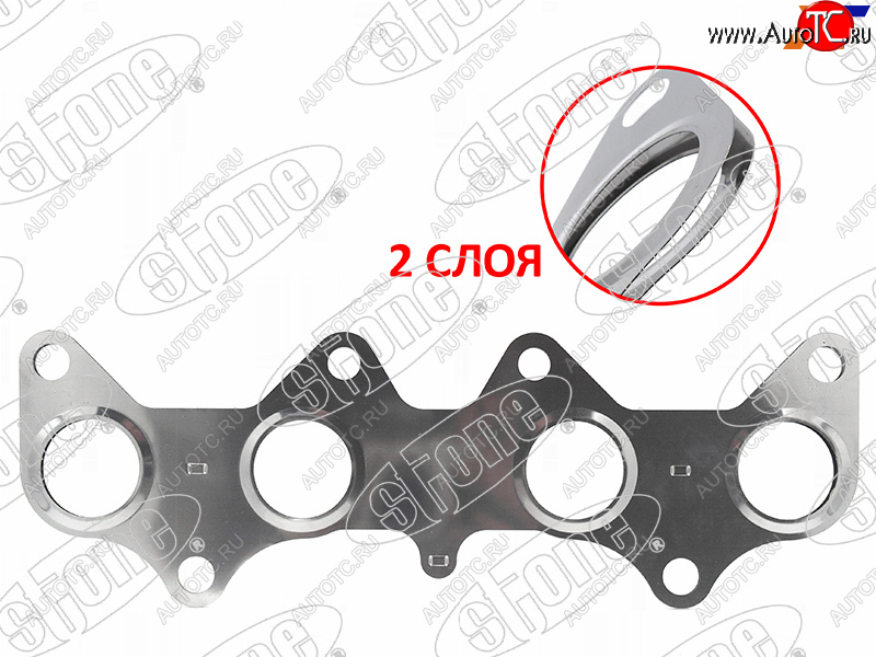 649 р. Прокладка выпускного коллектора TOYOTA COROLLACORSA 4E-FE 95- STONE JB-12472-F  с доставкой в г. Кемерово