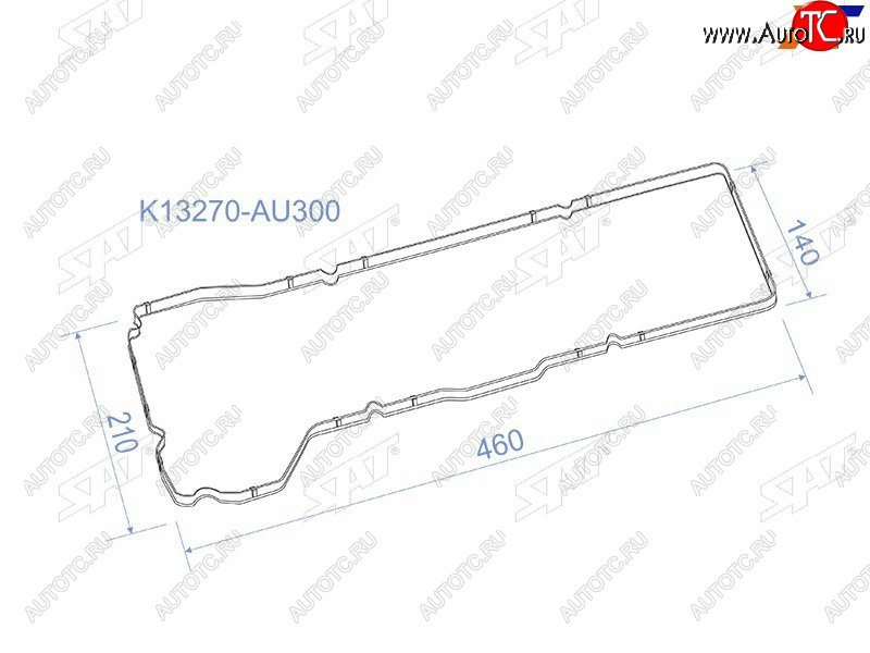 213 р. Прокладка клапанной крышки NS QG15DE, QG18DE, 02- Y11B15V10W11P12 SAT K13270-AU300  с доставкой в г. Кемерово