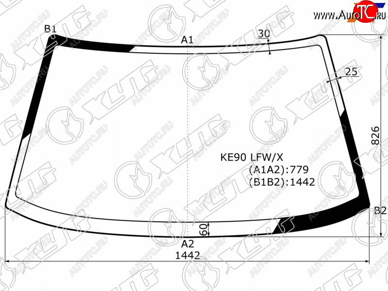 4 849 р. Стекло лобовое Toyota Corolla (E90) 87-92 XYG KE90 LFW/X  с доставкой в г. Кемерово