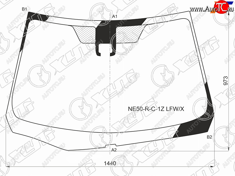 8 899 р. Стекло лобовое (Камера) Toyota Corolla Fielder (E160) 15-17  Corolla Axio (E160) 15-17 XYG NE50-R-C-1Z LFW/X  с доставкой в г. Кемерово