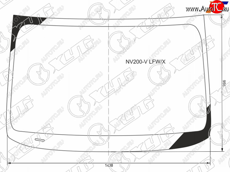 6 299 р. Стекло лобовое Mitsubishi Delica D:3 11-19  Nissan e-NV200 14-  NV200 09- XYG NV200-V LFW/X  с доставкой в г. Кемерово