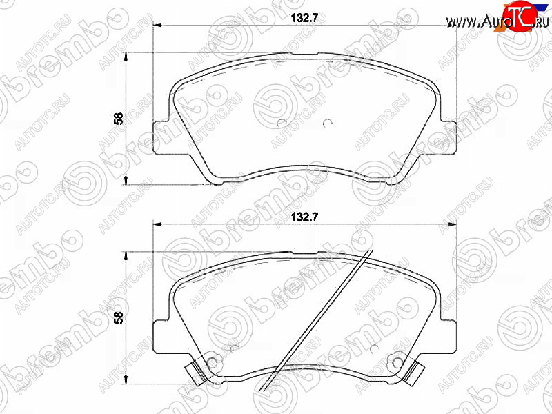 4 649 р. Колодки тормозные передние FR-FL SAT  Hyundai Solaris RBr седан дорестайлинг (2010-2014)  с доставкой в г. Кемерово