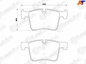 6 349 р. Колодки тормозные передние FL-FR SAT BMW 1 серия F20 хэтчбэк 5 дв. дорестайлинг (2012-2015)  с доставкой в г. Кемерово. Увеличить фотографию 1