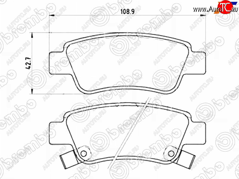 3 279 р. Колодки тормозные задние RH-LH SAT  Honda CR-V  RE1,RE2,RE3,RE4,RE5,RE7 (2007-2012) дорестайлинг, рестайлинг  с доставкой в г. Кемерово