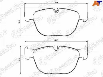 7 299 р. Колодки тормозные передние FL-FR SAT  BMW X5  E70 (2006-2013) дорестайлинг, рестайлинг  с доставкой в г. Кемерово. Увеличить фотографию 1