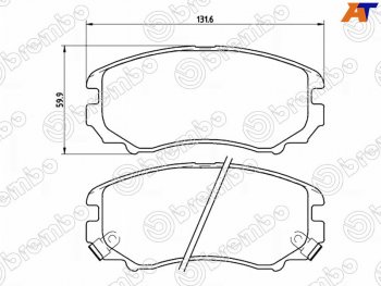 3 699 р. Колодки тормозные перед FR-FL SAT KIA Soul SK3 (2018-2022)  с доставкой в г. Кемерово. Увеличить фотографию 1