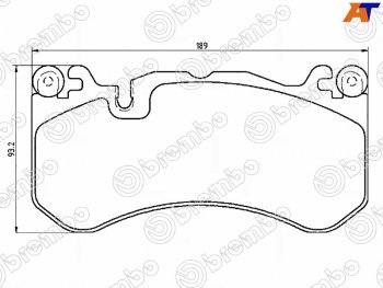 10 249 р. Колодки тормозные передние FL-FR SAT  Audi A6 ( C6,  C7) (2008-2018), Audi Q3 ( 8U,  F3) (2011-2022), Mercedes-Benz GL class  X166 (2012-2016), Mercedes-Benz S class ( W222,  X222) (2013-2020)  с доставкой в г. Кемерово. Увеличить фотографию 1