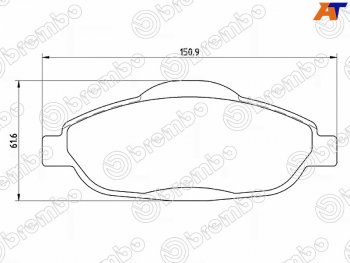 4 599 р. Колодки тормозные перед FL-FR SAT Peugeot 308 T7 универсал дорестайлинг (2007-2011)  с доставкой в г. Кемерово. Увеличить фотографию 1