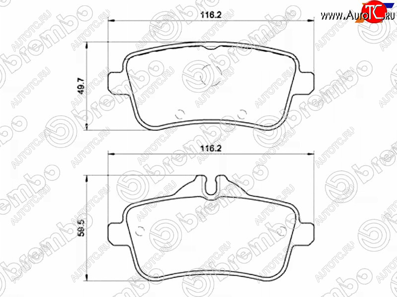 4 999 р. Колодки тормозные задние RH-LH SAT Mercedes-Benz ML class W166 (2011-2015)  с доставкой в г. Кемерово
