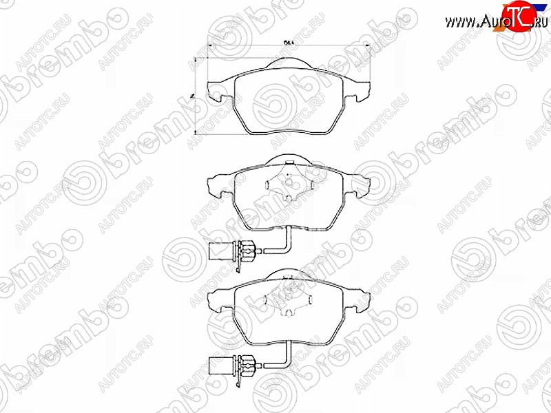 5 599 р. Колодки тормозные FR SAT  Audi A4 B5 8D2 седан 2-ой рестайлинг (1999-2001)  с доставкой в г. Кемерово