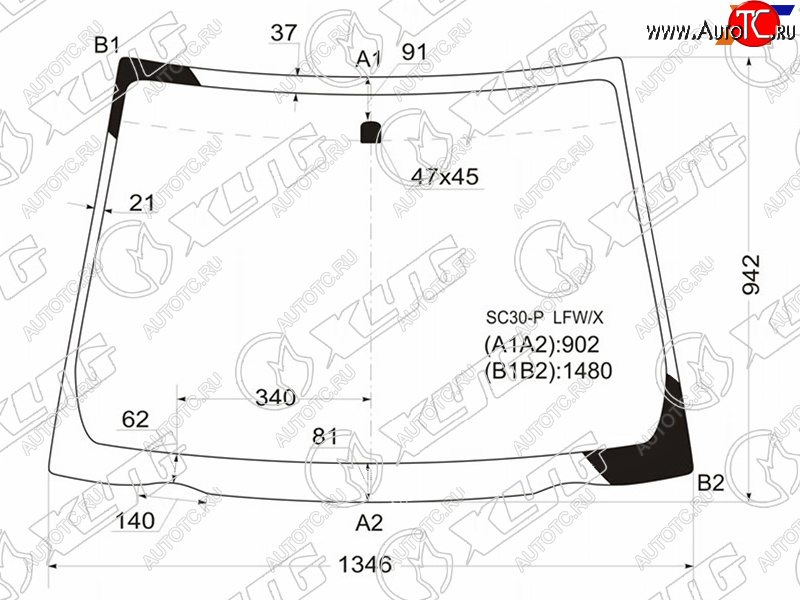 5 549 р. Стекло лобовое Toyota Vitz 10-20  Yaris 10-20 XYG SC30-P LFW/X  с доставкой в г. Кемерово