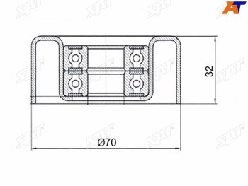 919 р. Ролик приводного ремня обводной NISSAN NAVARA 04-PATHFINDER 05- SAT ST-11927-ED320  с доставкой в г. Кемерово. Увеличить фотографию 1