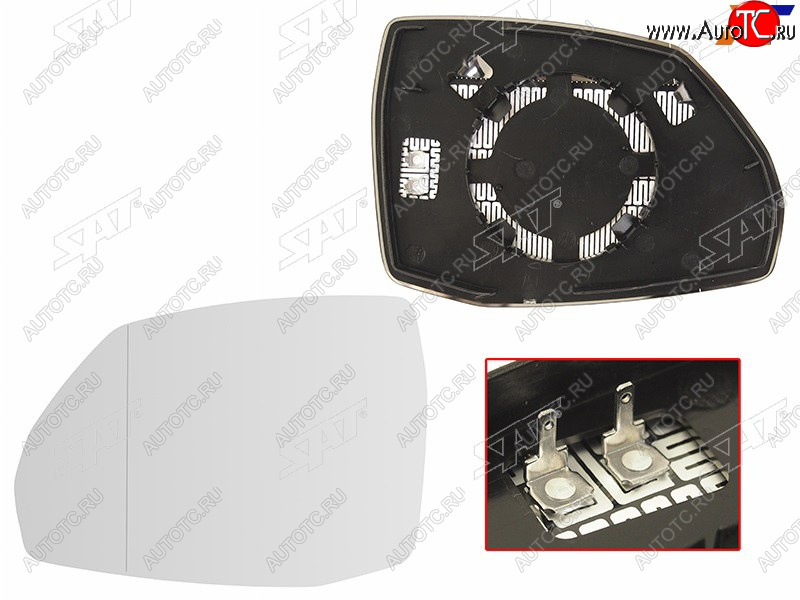 2 199 р. Полотно зеркала Audi Q5 16-20  Q7 15-19 (Слева Обогрев асферическое) SAT ST-121-0007  с доставкой в г. Кемерово