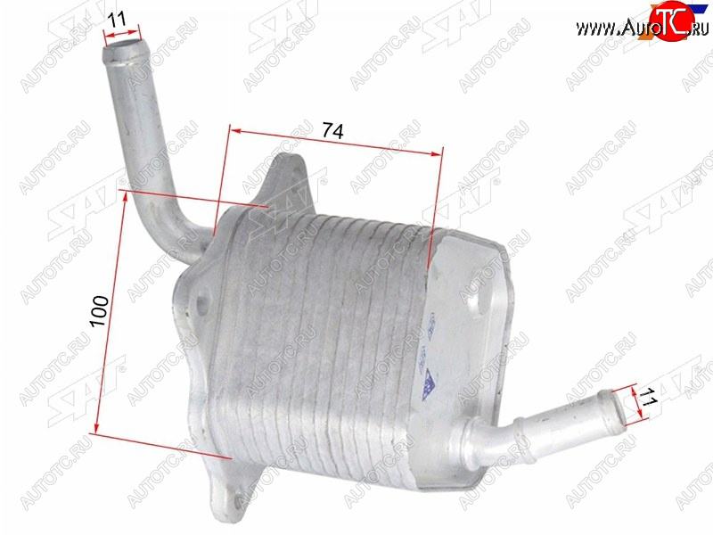 4 399 р. Радиатор масляный TOYOTA FORTUNER 15-HIACE 19-HILUX 15- SAT ST-205-0003  с доставкой в г. Кемерово