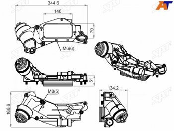 4 899 р. Радиатор масляный в сборе CHEVROLET CRUZE 09-OPEL ASTRA J 10-MOKKA 12- SAT ST-205-0001  с доставкой в г. Кемерово. Увеличить фотографию 1