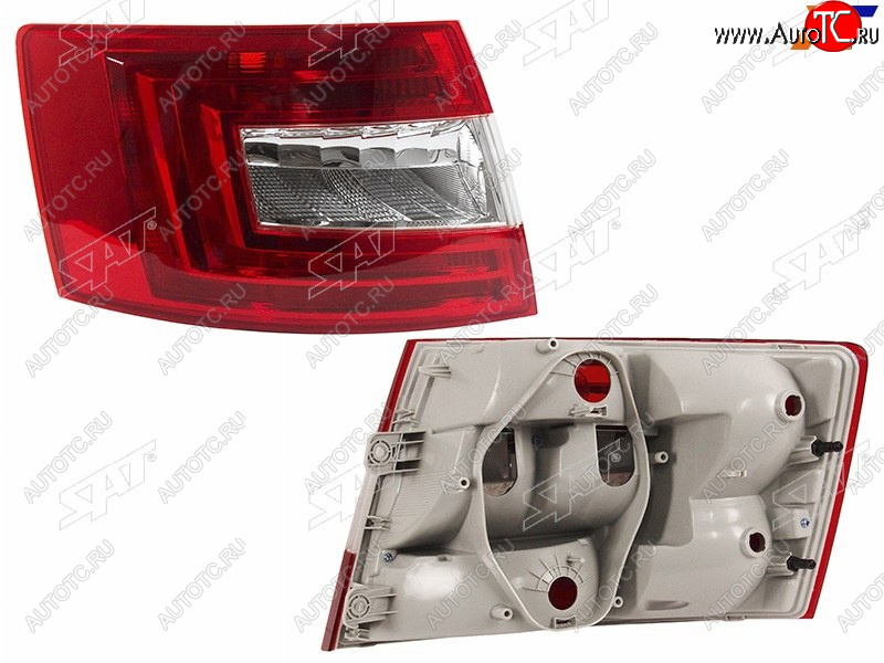 3 399 р. Фонарь задний левый SAT  Skoda Octavia  A7 (2012-2017) дорестайлинг лифтбэк, дорестайлинг универсал  с доставкой в г. Кемерово