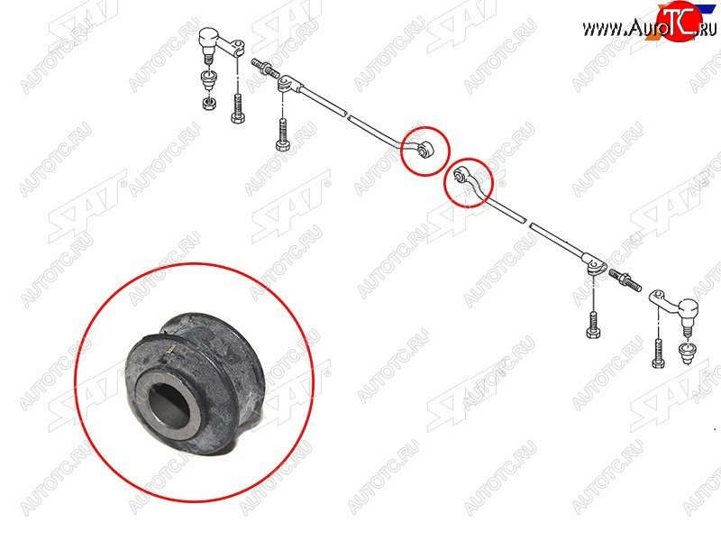 199 р. Сайлентблок Chevrolet Lanos 05-09  Daewoo Lanos 97-08  Nexia 94-16  ЗАЗ Ланос 08-16 SAT ST-7848282B  с доставкой в г. Кемерово