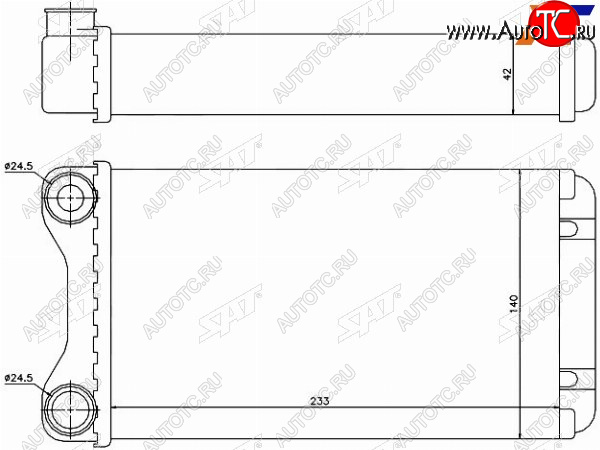 1 899 р. Радиатор отопителя салона  AUDI A4S4 00-09SEAT EXEO 09- SAT ST-AU26-395-0  с доставкой в г. Кемерово