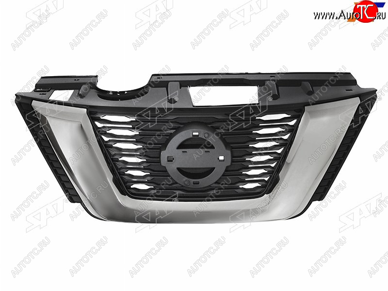 7 249 р. Решетка радиатора (не под камеру) SAT  Nissan X-trail  3 T32 (2017-2022) рестайлинг (хром)  с доставкой в г. Кемерово