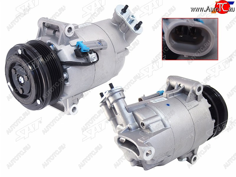 21 699 р. Компрессор кондиционера Opel Astra 98-13  Zafira 99-14  Astra Family 11-14  Astra GTC 04-15 SAT ST-OP49-396-0  с доставкой в г. Кемерово