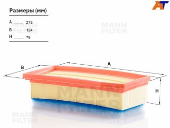 Фильтр воздушный MANN Renault Duster ( HS,  HM) - Sandero ( (BS),  (B8))