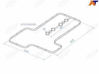 241 р. Прокладка клапанной крышки TY K3VE, 3SZ-VE, 00- BBCamiDuetPassoRush SAT K11213-97401  с доставкой в г. Кемерово. Увеличить фотографию 1