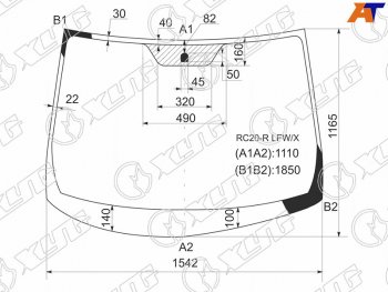10 899 р. Стекло лобовое Toyota Alphard (H10) 02-08 XYG RC20-R LFW/X  с доставкой в г. Кемерово. Увеличить фотографию 1