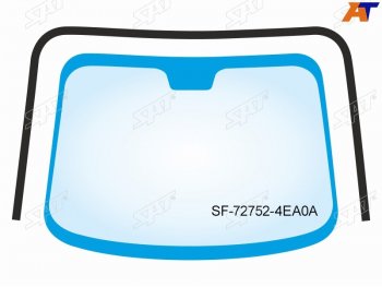 2 199 р. Молдинг лобового стекла (П-образный Железная крыша) SAT Nissan Qashqai 2 J11 рестайлинг (2017-2022)  с доставкой в г. Кемерово. Увеличить фотографию 2