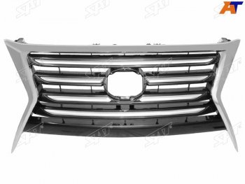 Решетка радиатора (под камеру) SAT Lexus GX460 J150 1-ый рестайлинг (2013-2019) (хром)