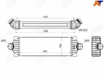 Интеркулер FORD TRANSIT 06-14FORD TRANSIT 14- SAT ST-1881209