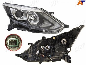 Фара правая (диодная полоса) SAT Nissan Qashqai  2 (2013-2019) J11 дорестайлинг