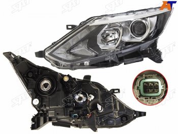 Фара левая (диодная полоса) SAT Nissan Qashqai  2 (2013-2019) J11 дорестайлинг