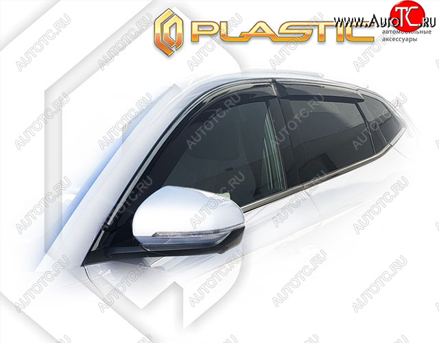 2 079 р. Дефлектора окон CA-Plastic  BYD Song Plus (2020-2024) дорестайлинг (classic полупрозрачный, без хром. молдинга)  с доставкой в г. Кемерово
