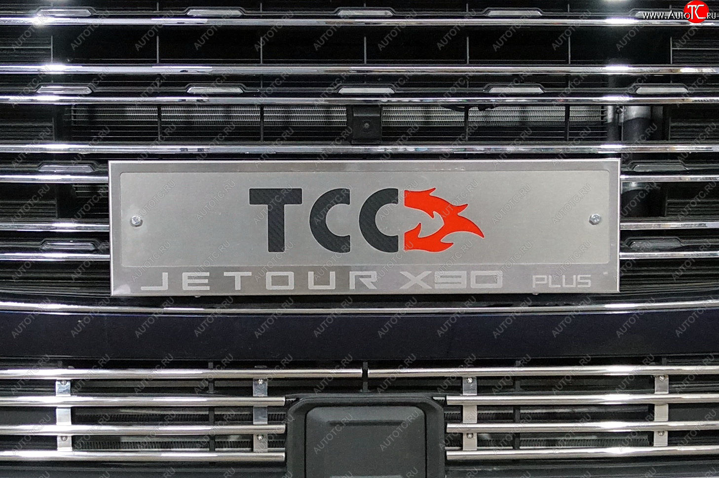 4 999 р. Рамка гос. номера ТСС Тюнинг Jetour X90 Plus (2021-2025) (нержавейка)  с доставкой в г. Кемерово