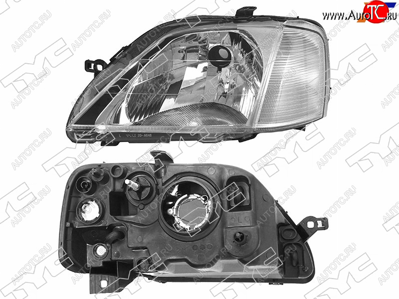 3 899 р. Фара левая (под корректор, хрусталь) TYC  Renault Logan  1 (2004-2010) дорестайлинг  с доставкой в г. Кемерово