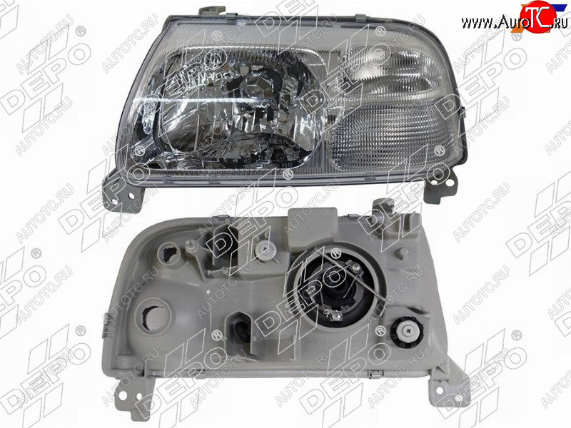 8 799 р. Фара SUZUKI GRAND VITARA 97-05 LH под электрокорректор (Евросвет) DEPO 218-1114L-LD-EM  с доставкой в г. Кемерово