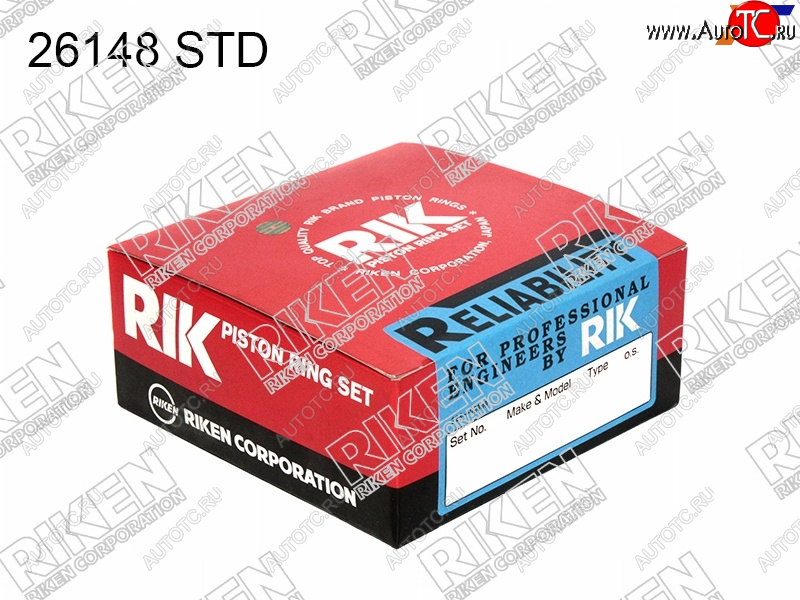 2 359 р. Кольца поршневые (комплект) STD G1516A G15B RIKEN  Suzuki Swift  ZC (2003-2008) дорестайлинг, хэтчбэк 5 дв.  с доставкой в г. Кемерово