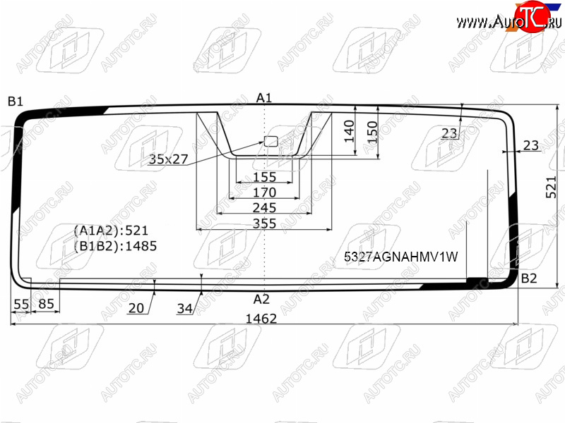 13 599 р. Стекло лобовое (Обогрев полный Антенна Датчик дождя) Mercedes-Benz G-Class 12-18 FUYAO 5327AGNAHMV1W  с доставкой в г. Кемерово