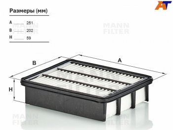 Фильтр воздушный MANN Mazda 3/Axela  BM - CX-5 ( KE,  KF)