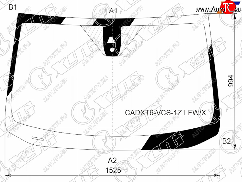 10 649 р. Стекло лобовое (Камера Датчик дождя) Cadillac XT6 19-22 XYG CADXT6-VCS-1Z LFW/X  с доставкой в г. Кемерово