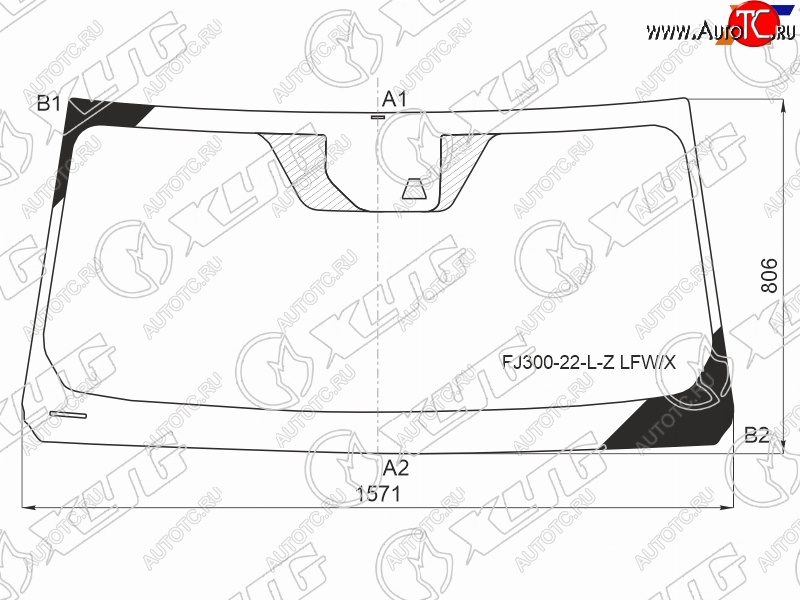 13 799 р. Стекло лобовое (Камера) Toyota Land Cruiser (J300) 21- XYG FJ300-22-L-Z LFW/X  с доставкой в г. Кемерово
